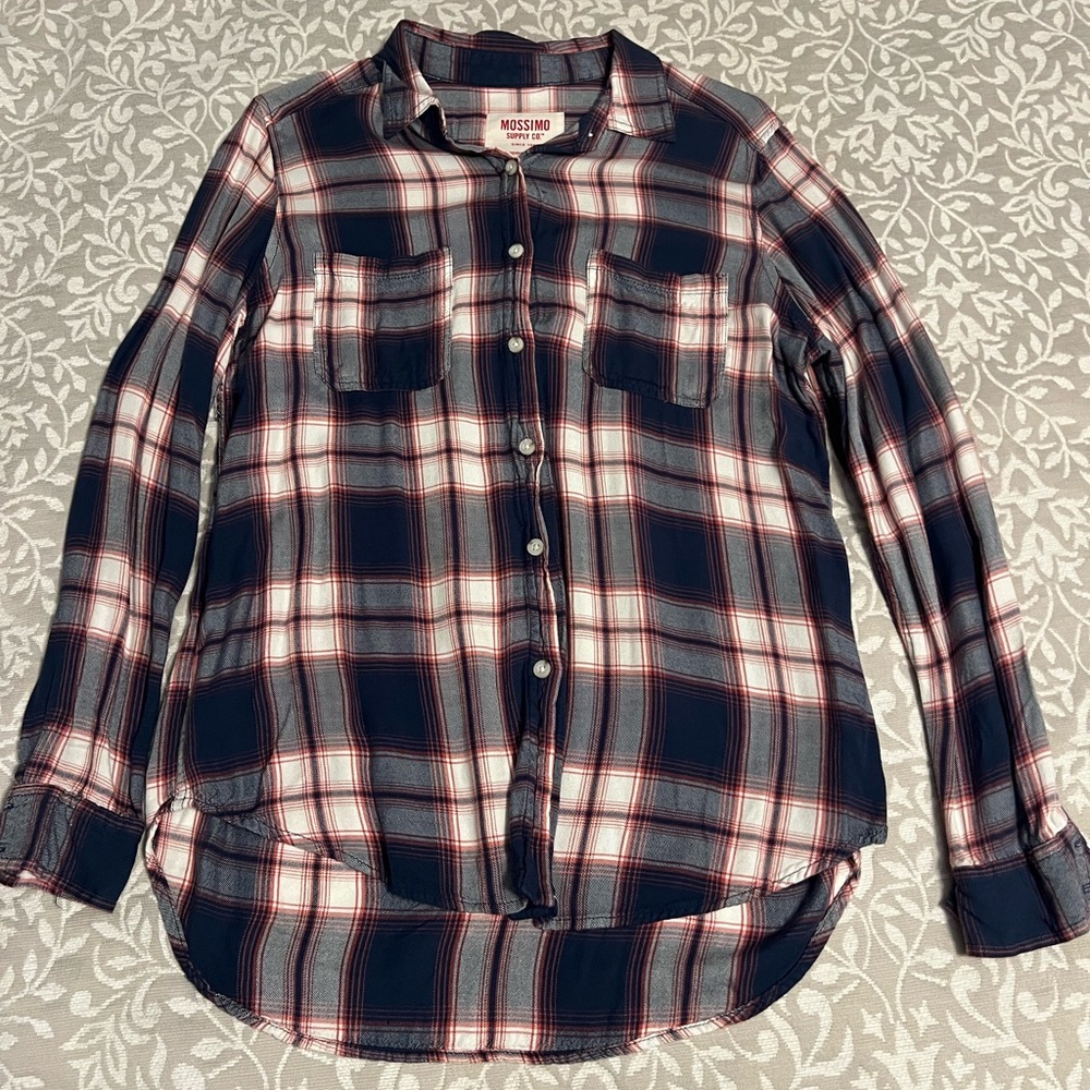 Mossimo Supply brand. Boyfriend fit, TTS, with amazing stretch being 100% Rayon!